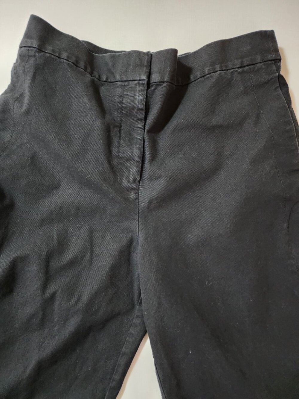 COS Black Cotton Stretch Ponte Knit Snap Side Wide Leg Crop - Picture 4 of 9
